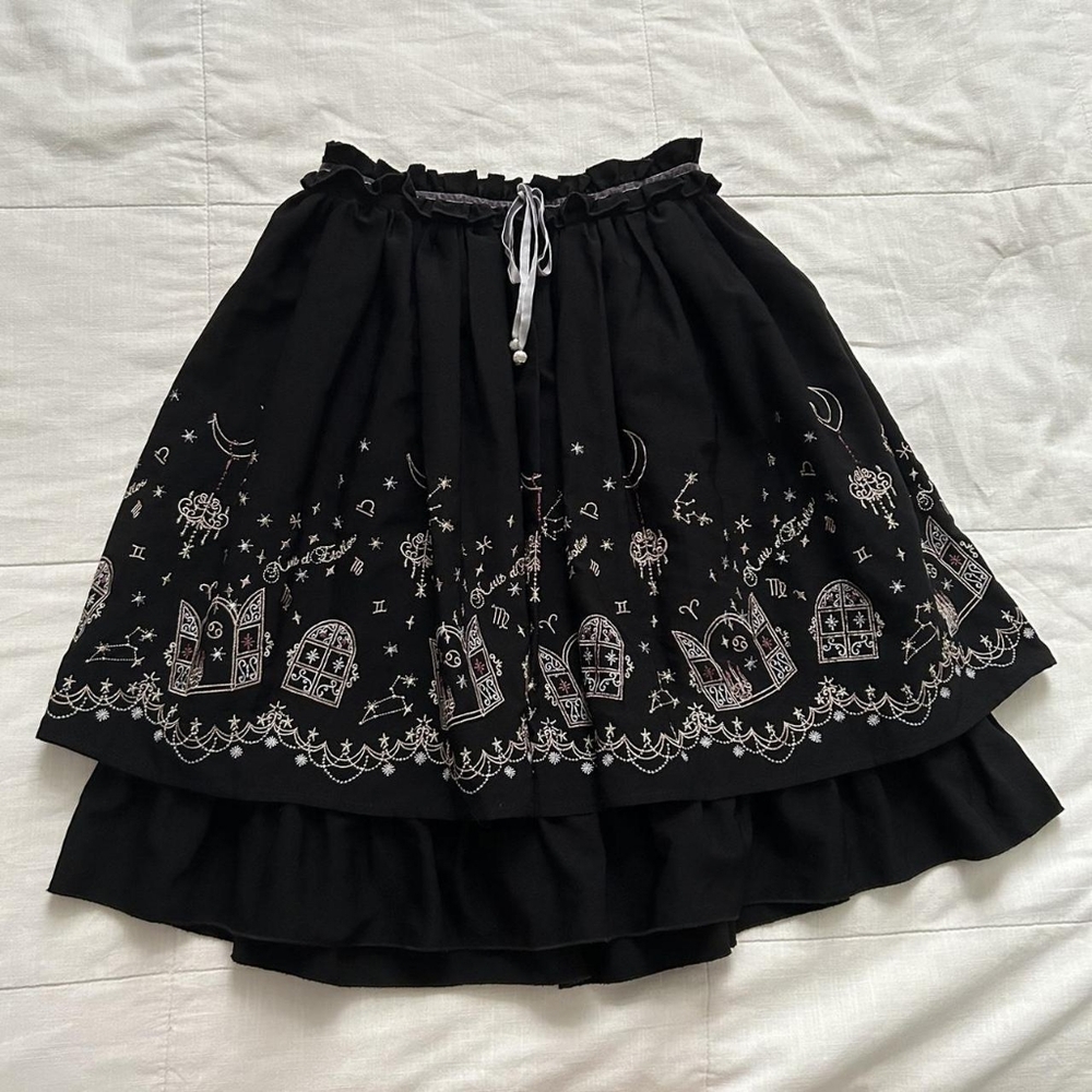 Black Printed Women's Skirt